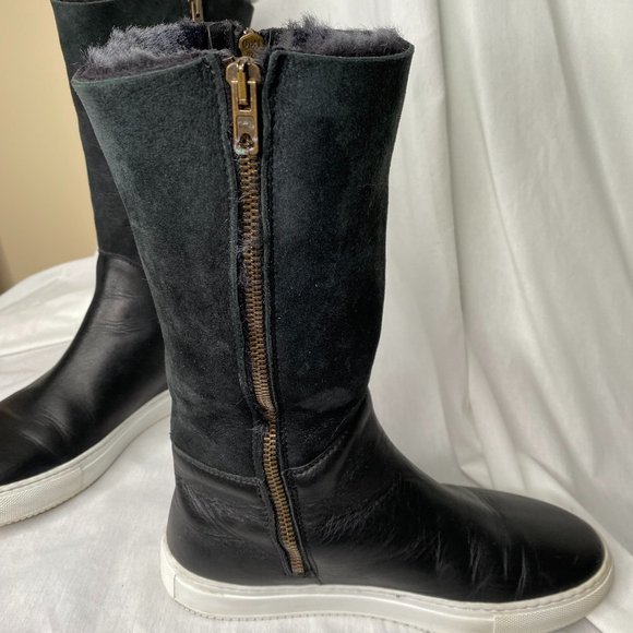 Margom Shoes - Margom Boots leather and suede with Rabbit Fur Lining